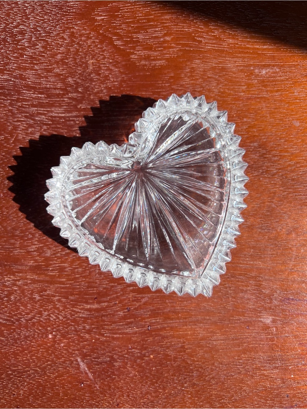 Clear Heart-Shaped Glass Trinket Dish